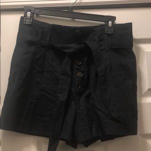 High waisted button shorts